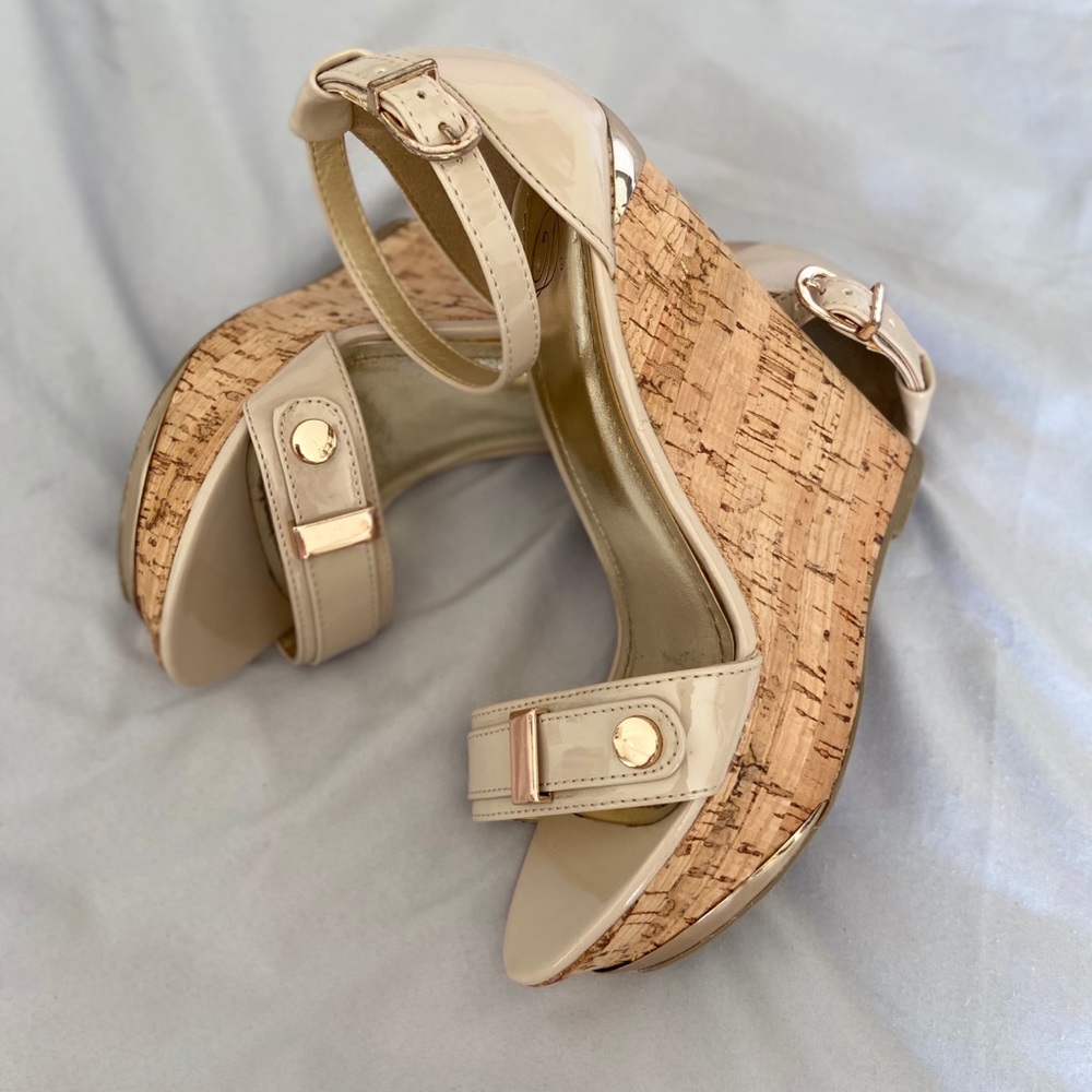 COPY - DOLCE VITE   CORK   WEDGE   PLATFORM SANDAL
